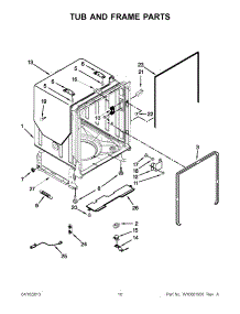 05 - Tub And Frame Parts parts for Whirlpool Dishwasher WDT790SAYB2 / from AppliancePartsPros.com