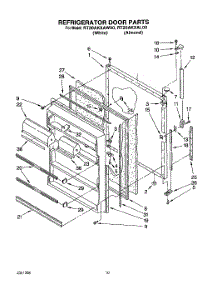 08 - Refrigerator Door, Lit / Optional parts for Whirlpool Refrigerator RT20AKXAL00 / from AppliancePartsPros.com
