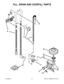 04 - Fill, Drain And Overfill Parts parts for Whirlpool Dishwasher WDT790SAYW2 / from AppliancePartsPros.com