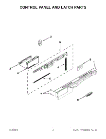 02 - Control Panel And Latch Parts parts for Whirlpool Dishwasher WDT790SLYM2 / from AppliancePartsPros.com