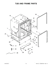 05 - Tub And Frame Parts parts for Whirlpool Dishwasher WDT790SLYM2 / from AppliancePartsPros.com