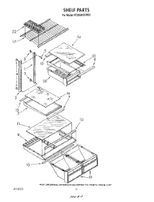 05 - Shelf parts for Whirlpool Refrigerator RT20AKXVL01 / from AppliancePartsPros.com