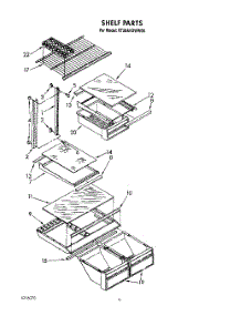 04 - Shelf parts for Whirlpool Refrigerator RT20AKXWL00 / from AppliancePartsPros.com