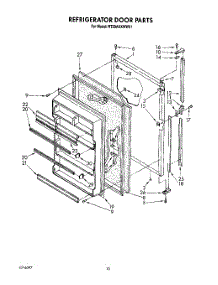 07 - Refrigerator Door, Lit / Optional parts for Whirlpool Refrigerator RT20AKXWL01 / from AppliancePartsPros.com