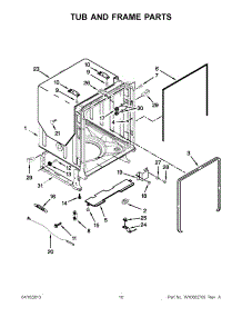 05 - Tub And Frame Parts parts for Whirlpool Dishwasher WDT910SAYH2 / from AppliancePartsPros.com
