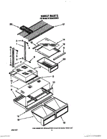 05 - Shelf parts for Whirlpool Refrigerator RT20AKXXL01 / from AppliancePartsPros.com