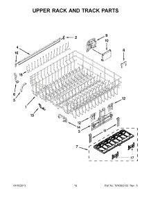 09 - Upper Rack And Track Parts parts for Whirlpool Dishwasher WDT910SAYM2 / from AppliancePartsPros.com