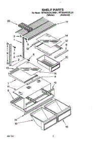 05 - Shelf parts for Whirlpool Refrigerator RT20AKXZL01 / from AppliancePartsPros.com