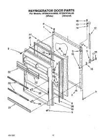 08 - Refrigerator Door, Lit / Optional parts for Whirlpool Refrigerator RT20CKXAL00 / from AppliancePartsPros.com