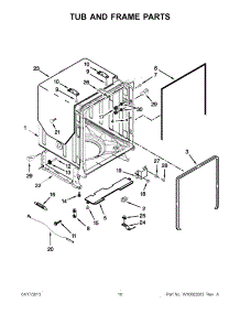 05 - Tub And Frame Parts parts for Whirlpool Dishwasher WDT910SSYB2 / from AppliancePartsPros.com