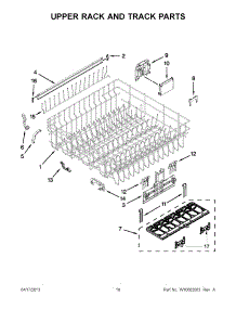 09 - Upper Rack And Track Parts parts for Whirlpool Dishwasher WDT910SSYB2 / from AppliancePartsPros.com