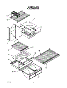 04 - Shelf parts for Whirlpool Refrigerator RT20CKXWL00 / from AppliancePartsPros.com