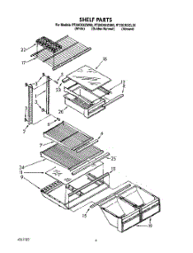 05 - Shelf parts for Whirlpool Refrigerator RT20CKXZL00 / from AppliancePartsPros.com