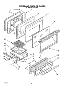 07 - Door And Broiler parts for Whirlpool Range SF317PCYN0 / from AppliancePartsPros.com