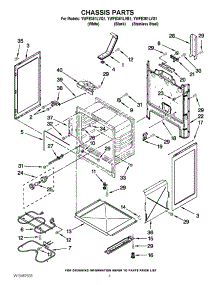 03 - Chassis Parts parts for Whirlpool Range YWFE361LVQ1 / from AppliancePartsPros.com