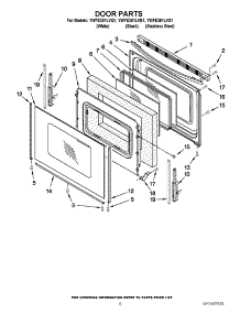 05 - Door Parts parts for Whirlpool Range YWFE361LVS1 / from AppliancePartsPros.com