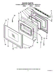 05 - Door Parts parts for Whirlpool Range YWFE381LVQ1 / from AppliancePartsPros.com