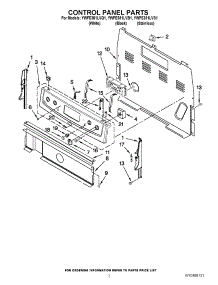 02 - Control Panel Parts parts for Whirlpool Range YWFE381LVS1 / from AppliancePartsPros.com