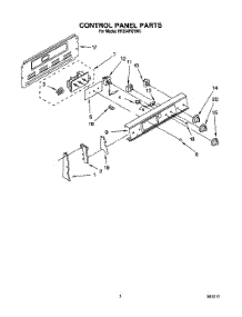 03 - Control Panel parts for Whirlpool Range RF364PXYQ0 / from AppliancePartsPros.com