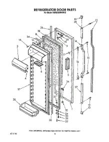 07 - Refrigerator Door parts for Kitchenaid Refrigerator KSRS22DWAL02 / from AppliancePartsPros.com