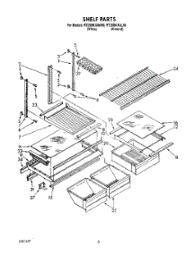04 - Shelf, Lit / Optional parts for Whirlpool Refrigerator RT25BKXAL00 / from AppliancePartsPros.com