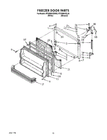 07 - Freezer Door parts for Whirlpool Refrigerator RT25BKXZL00 / from AppliancePartsPros.com