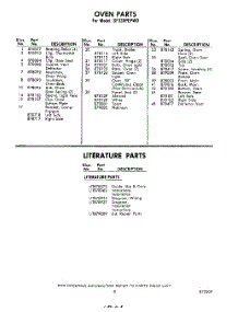 03 - Literature parts for Whirlpool Range SF330PEPW0 / from AppliancePartsPros.com