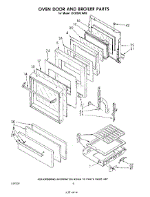 06 - Oven Door And Boiler parts for Whirlpool Range SF330PEPW0 / from AppliancePartsPros.com