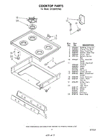 09 - Cook Top parts for Whirlpool Range SF330PEPW0 / from AppliancePartsPros.com