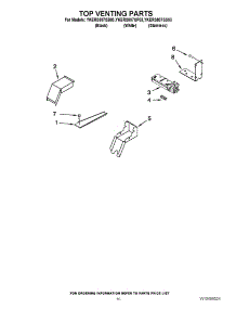07 - Top Venting Parts parts for Whirlpool Range YKERS807SS03 / from AppliancePartsPros.com