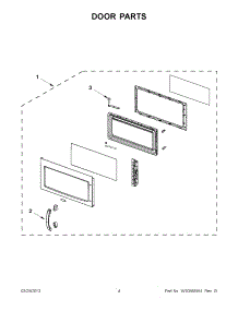02 - Door Parts parts for Whirlpool Microwave YWMH2205XVS2 / from AppliancePartsPros.com