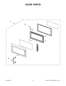 02 - Door Parts parts for Whirlpool Microwave YWMH2205XVS3 / from AppliancePartsPros.com