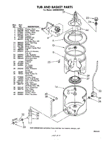07 - Tub And Basket parts for Whirlpool Washer LA9800XKW4 / from AppliancePartsPros.com