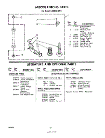 10 - Miscellaneous , Literature And Optional parts for Whirlpool Washer LA9800XKW4 / from AppliancePartsPros.com