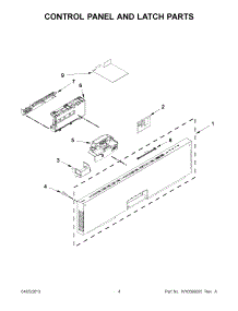 02 - Control Panel And Latch Parts parts for Kitchenaid Dishwasher KUDS30FXPA9 / from AppliancePartsPros.com