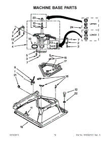 09 - Machine Base Parts parts for Whirlpool Washer Dryer Combo WET3300XQ1 / from AppliancePartsPros.com