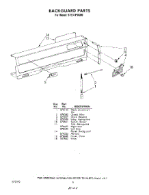 08 - Back Guard parts for Whirlpool Range SF331PSKN0 / from AppliancePartsPros.com