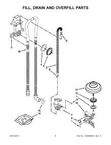 04 - Fill, Drain And Overfill Parts parts for Kitchenaid Dishwasher KUDS30FXWH9 / from AppliancePartsPros.com