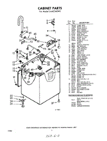02 - Cabinet parts for Whirlpool Washer LAA3340W0 / from AppliancePartsPros.com