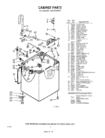 02 - Cabinet parts for Whirlpool Washer LAA3340W1 / from AppliancePartsPros.com