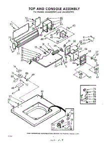 04 - Top And Console parts for Whirlpool Washer LAA4000W0 / from AppliancePartsPros.com