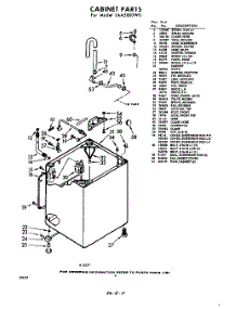 02 - Cabinet parts for Whirlpool Washer LAA5000W0 / from AppliancePartsPros.com