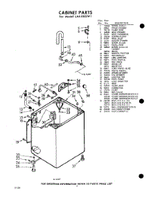 02 - Cabinet parts for Whirlpool Washer LAA5000W1 / from AppliancePartsPros.com