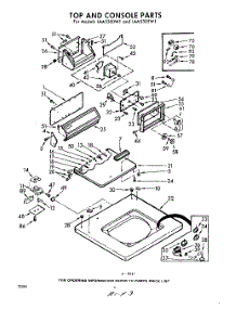 04 - Top And Console parts for Whirlpool Washer LAA5300W1 / from AppliancePartsPros.com