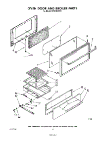 06 - Oven Door And Broiler parts for Whirlpool Range SF332BSRW0 / from AppliancePartsPros.com