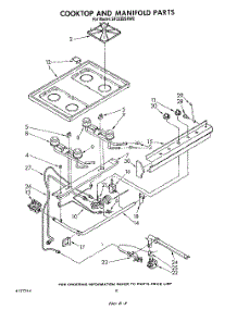 08 - Cook Top And Manifold parts for Whirlpool Range SF332BSRW0 / from AppliancePartsPros.com