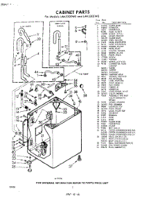 02 - Cabinet parts for Whirlpool Washer LAA5305W0 / from AppliancePartsPros.com