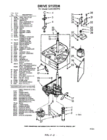 03 - Drive System parts for Whirlpool Washer LAA5380W0 / from AppliancePartsPros.com