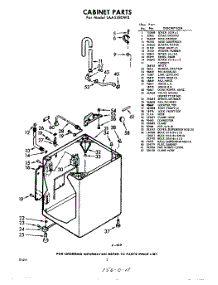 02 - Cabinet parts for Whirlpool Washer LAA5380W3 / from AppliancePartsPros.com