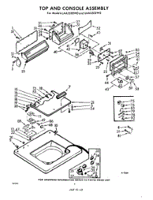 04 - Top And Console parts for Whirlpool Washer LAA5500W0 / from AppliancePartsPros.com